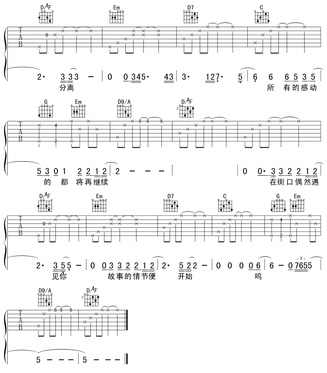 拥挤吉他谱,原版齐秦歌曲,简单B调弹唱教学,虫虫吉他版六线指弹简谱图