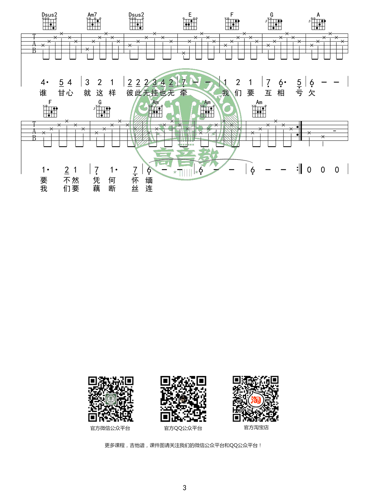 匆匆那年吉他谱,林夕梁翘柏歌曲,C调简单指弹教学简谱,高音教六线谱图片